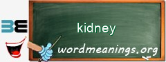 WordMeaning blackboard for kidney